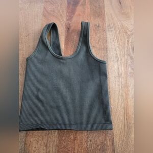 Aerie Ribbed Olive Green Tank Top - Women